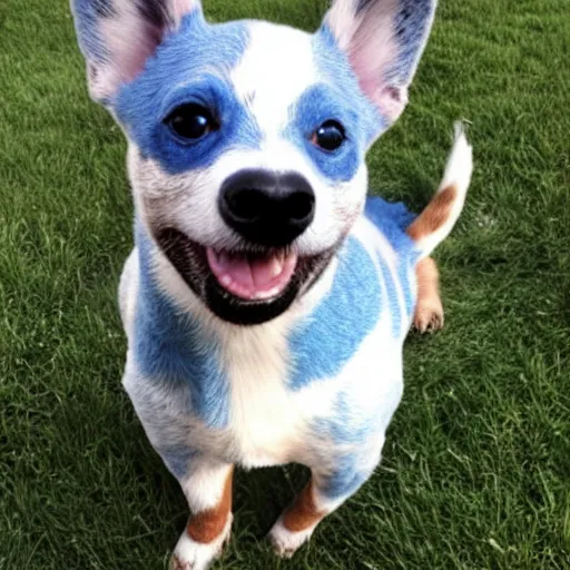 Prompt: adorable cartoon blue heeler