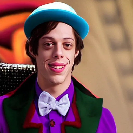 Image similar to Pete Davidson as Willy Wonka 4K quality super realistic