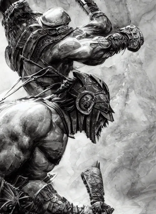 Image similar to portrait, Spartan Warriors fighting at the cliffs of thermopylae, watercolor, dramatic lighting, cinematic, establishing shot, extremely high detail, foto realistic, cinematic lighting, pen and ink, intricate line drawings, by Yoshitaka Amano, Ruan Jia, Kentaro Miura, Artgerm, post processed, concept art, artstation, matte painting, style by eddie mendoza, raphael lacoste, alex ross