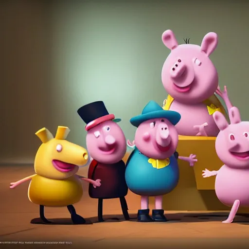 Image similar to blender 3 d rendition, vitorugo, carlos ortega elizalde, derek spears, rayn, daniel bel, ahmad merheb, peppa pig