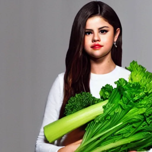 Image similar to selena gomez as celery