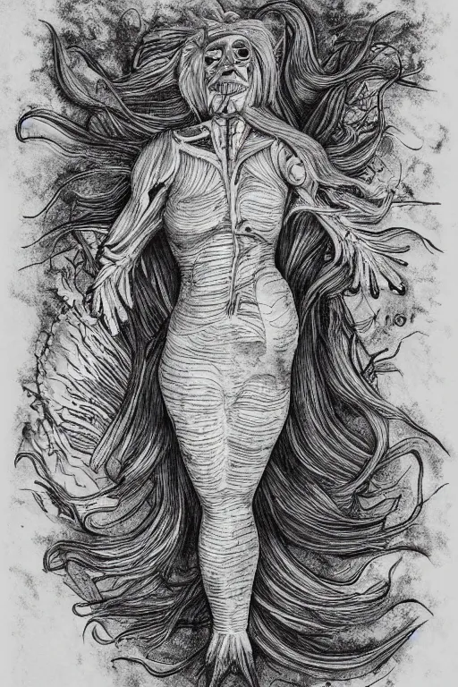 Image similar to anatomy of a mermaid