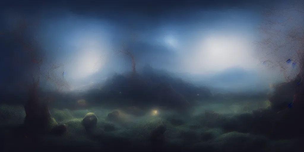 Prompt: A surreal dream landscape, cinematic lighting, detailed oil painting, 8k