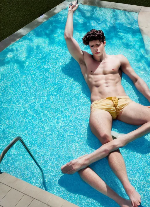 Prompt: a full head photoshot, detailed photograph of shawn mendes relaxing by a pool, elegant, photorealism ultradetailed digital art, irina french, heraldo ortega, mandy jurgens, golden ratio, art canvas, award winning, masterpiece trending on artstation 8 k 1 5 0 mpx, hasselblade wide shot