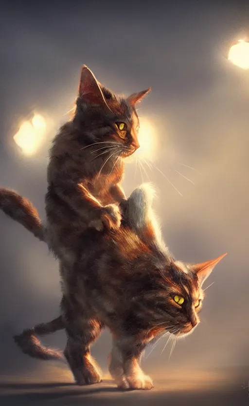 Prompt: magic cat, dynamic lighting, photorealistic fantasy concept art, trending on art station, stunning visuals, terrifying, creative, cinematic