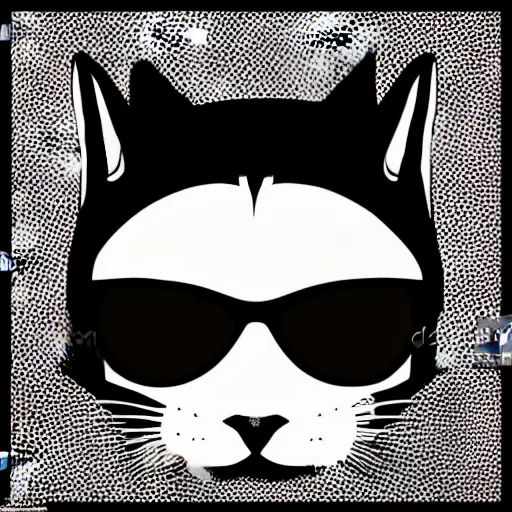 Prompt: cool cat wearing sunglasses vector art 4k