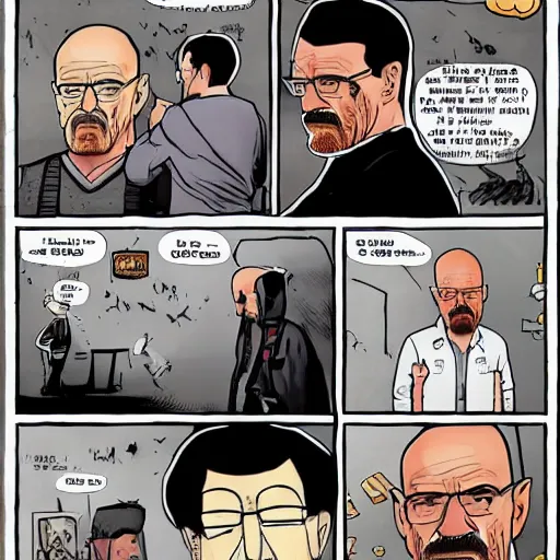 Prompt: Walter White fighting john wick in kfc