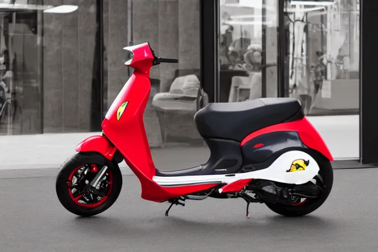 Image similar to a scooter designed and produced by ferrari