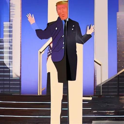 Prompt: donald trump thigh gap