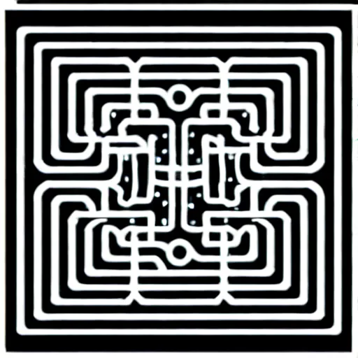 Image similar to immaculate black and white circuit board stencil vector svg laser decorative pattern