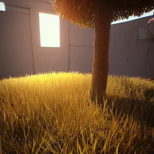 Image similar to “unreal engine sheep golden light”