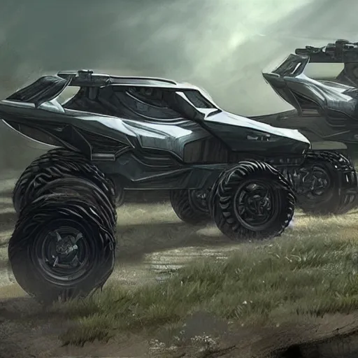 Prompt: concept art blueprint halo new atv vehicles by tony stark