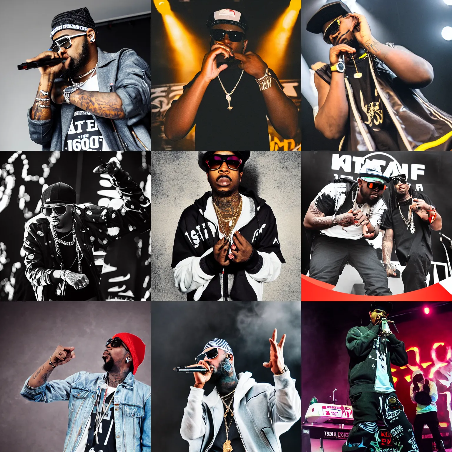 Prompt: gangster rapper on stage, 8k