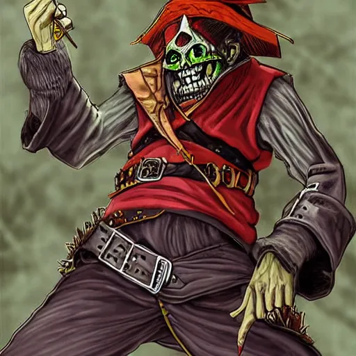 Prompt: stunning digital art of a menacing pirate goblin by eiichiro oda