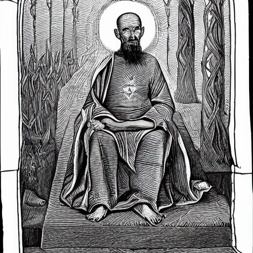 Prompt: They had been so carefully drawn that Brother Francis assumed at once that they were symbols. Francis immediately assumed that they were symbols, but after several minutes of meditating on them, he stood up, still dazed. But after several minutes of meditation on them, he stood up still dazed. Witchcraft marks, perhaps? But no; the old man had said Stay with God, and a sorcerer would not say such a thing. The novice freed the stone from the heap of ruins and rolled it away. As he did so, the tumulus rumbled slightly inside and a small stone bounced down the slope. Francis Francis jumped out of the way of a possible avalanche, but the disturbance had been momentary Highly detailed 3d fractal, volumetric lighting, sharp focus, ultra-detailed, hyperrealistic, complex, intricate, 3-point perspective, hyper detailed, unreal engine 5, IMAX quality, cinematic, finely detailed, small details, extra detail, symmetrical, high resolution, rendered 3D model, octane render, arnold render, PBR, path tracing, 8k, 4k, HD, hi-res, award-winning, awe-inspiring, ground-breaking, masterpiece , artgem, Dark Fantasy mixed with Socialist Realism, saturated colours