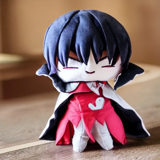 Prompt: cute fumo plush of the tragic prince who curses his family name