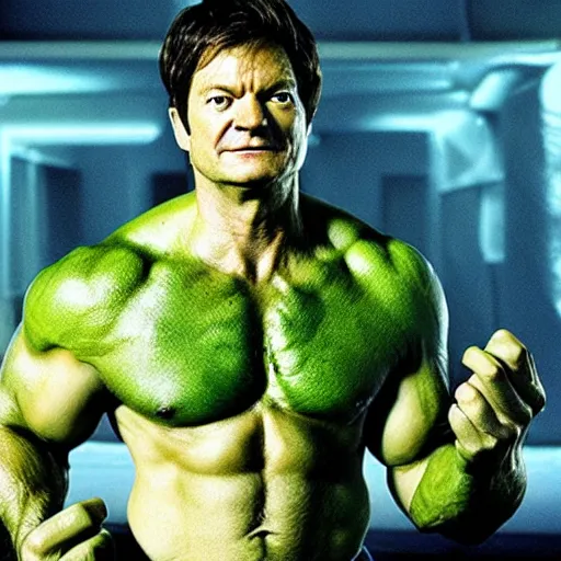 Image similar to Jason Bateman as the hulk