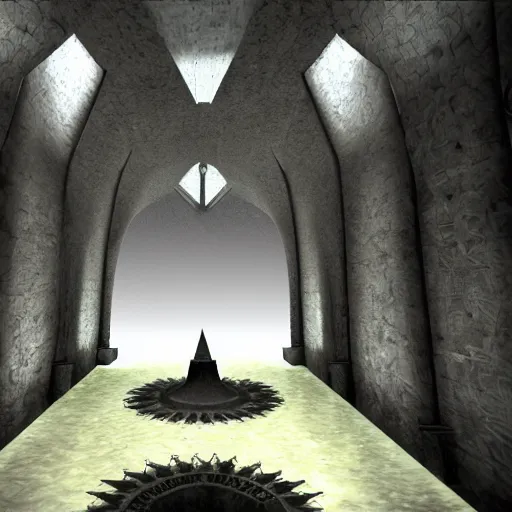 Image similar to the grand black ebony castle entrance, marbme floors, art by kotaro chiba, volumetric lighting, epic composition