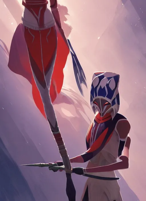 Prompt: Ahsoka Tano, sharp details, sharp focus, elegant, highly detailed, illustration, by Jordan Grimmer and greg rutkowski and PiNe(パイネ) and 薯子Imoko and 香川悠作 and wlop and maya takamura, intricate, beautiful, Trending artstation, pixiv, digital Art