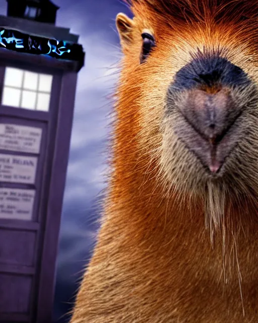 Image similar to a photo of a doctor who is also a capybara, 4 k, high quality, award winning photo