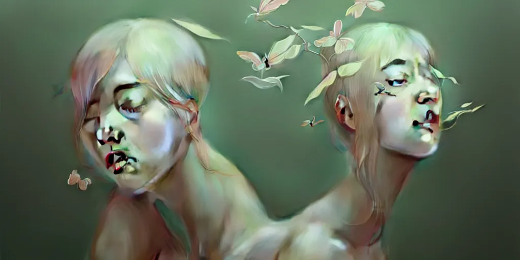 Image similar to breathtaking delicate detailed concept art painting creature, by hsiao - ron cheng, bizarre compositions, exquisite detail, pastel colors, 8 k