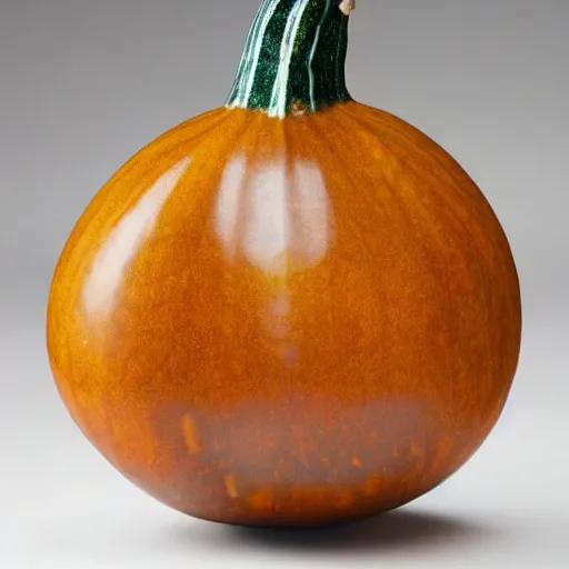 Image similar to gourd with face of amber heard hybrid intercross mix as a gourd