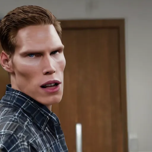 Prompt: Live Action Still of Jerma in Back to School, real life, hyperrealistic, ultra realistic, realistic, highly detailed, epic, HD quality, 8k resolution, body and headshot, film still