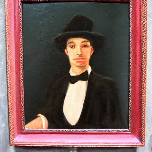 Prompt: nugget as avctorian gentleman. oil painting