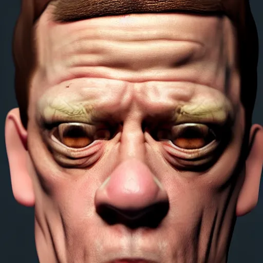 Prompt: the lovechild of john cena and steve buscemi, realistic, hyperrealistic, 8 k resolution, hd quality, very detailed, highly detailed, intricate details, real life, real world, trending on artstation, 7 0 s photo