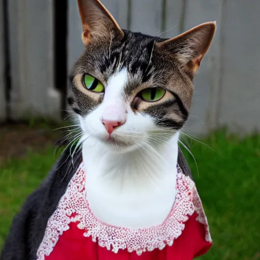 Image similar to a cat wearing a traditional polish costume