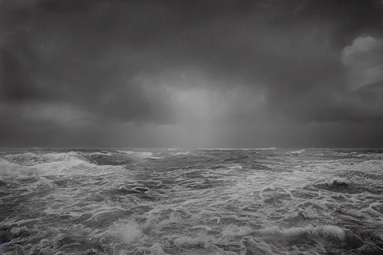 Image similar to danila tkachenko, low key lighting, an abandoned soviet apartment building in the middle of the ocean, storm, lighning storm, crashing waves, dramatic lighting