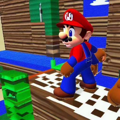 Image similar to screenshot of kanye west in super mario 64