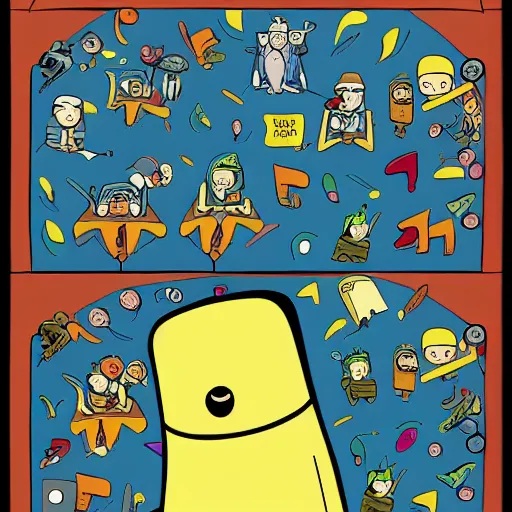 Prompt: adventure time by pendleton ward, adventure time cartoon, adventure time style, adventure time by adam muto
