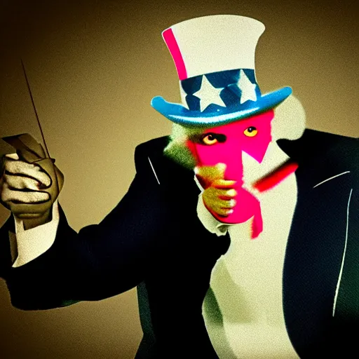 Image similar to uncle sam as a real person, photograph, octane render, hyperreal