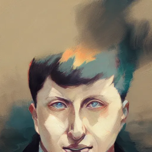 Image similar to hyper realistic, surreal, portrait of mob psycho, shigeo kageyama painted by greg rutkowski, wlop, loish,