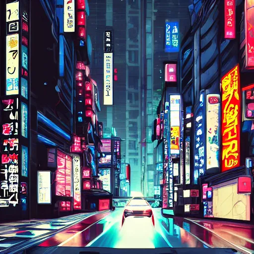 cyberpunk tesla in the streets of tokyo, anime style | Stable Diffusion ...