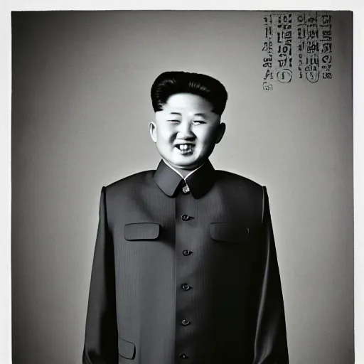 Image similar to photography of smiling north korean kim chen in by araki nobuyoshi. kim chen in wearing ( traditional - ukrainian shirt ) designed by taras shevchenko.