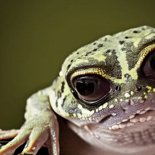 Image similar to a portrait photo of dog frog rabbit gecko, award winning photography, 5 0 mm