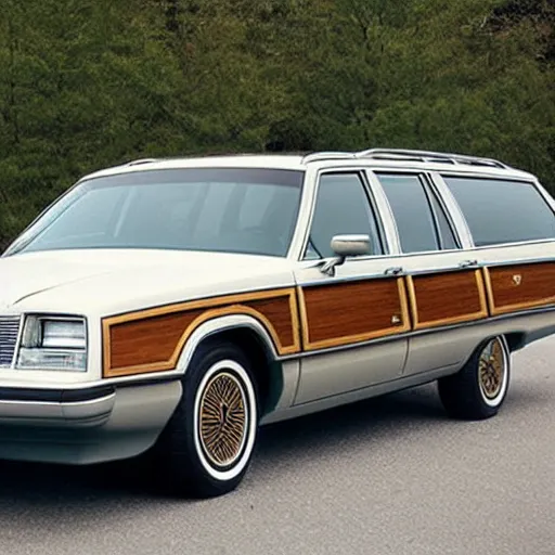 Prompt: a brown 1 9 8 9 mercury station wagon