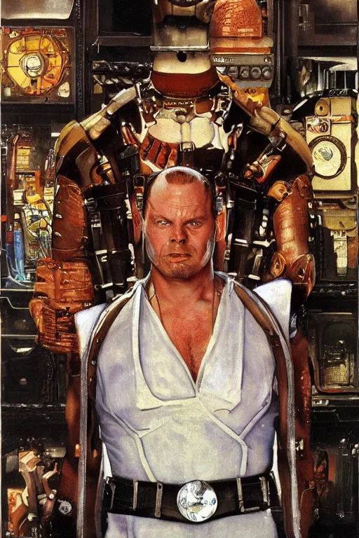 Prompt: Kroben Dallas from the Fifth element movie painted by Norman Rockwell