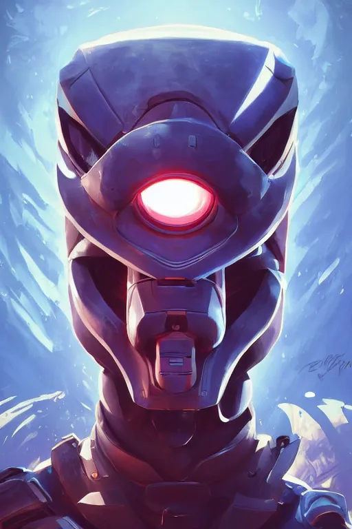 Image similar to epic mask helmet robot ninja portrait stylized as fornite style game design fanart by concept artist gervasio canda, behance hd by jesper ejsing, by rhads, makoto shinkai and lois van baarle, ilya kuvshinov, rossdraws global illumination radiating a glowing aura global illumination ray tracing hdr render in unreal engine 5