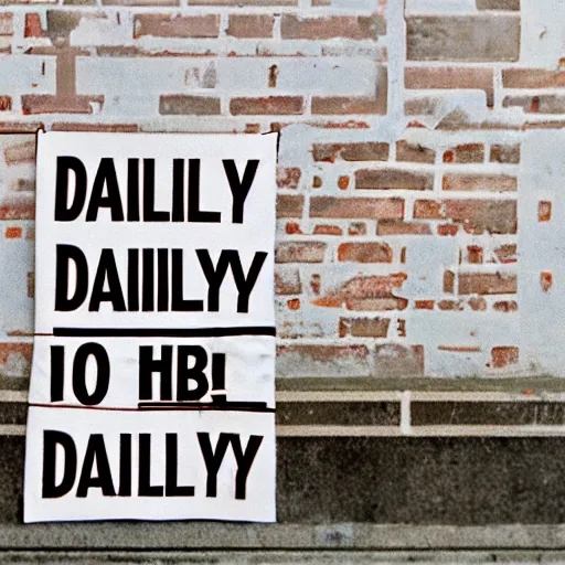 Prompt: banner that says'daily'bauhaus
