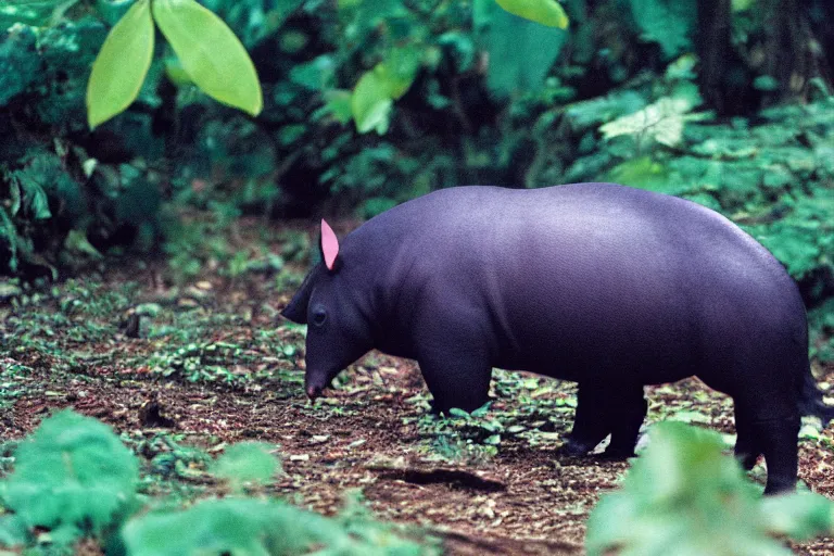 Image similar to a photo of a pichu tapir in its natural habitat, kodak ektachrome e 1 0 0 photography