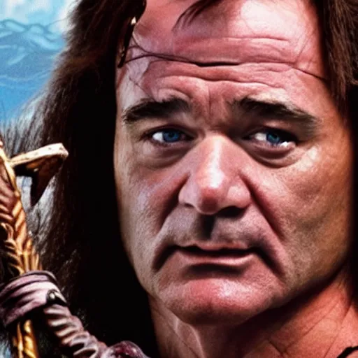 Image similar to bill murray as conan the barbarian