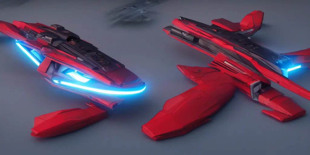 Prompt: cyberpunk concept inspired jet, futuristic look, highly detailed body, aerodynamic body, photorealistic camera shot, bright studio setting, studio lighting, crisp quality and light reflections, unreal engine 5 quality render, red and black tones, isometric view