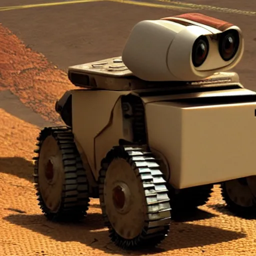 Prompt: wall - e but he's racist
