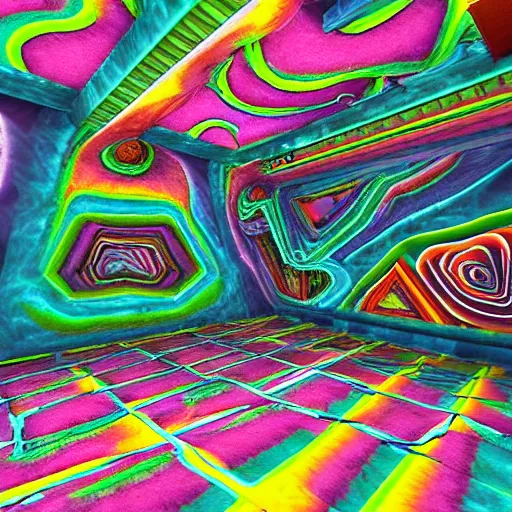 Image similar to “new york city” on lsd, psychedelic, melting walls, unreal engine,