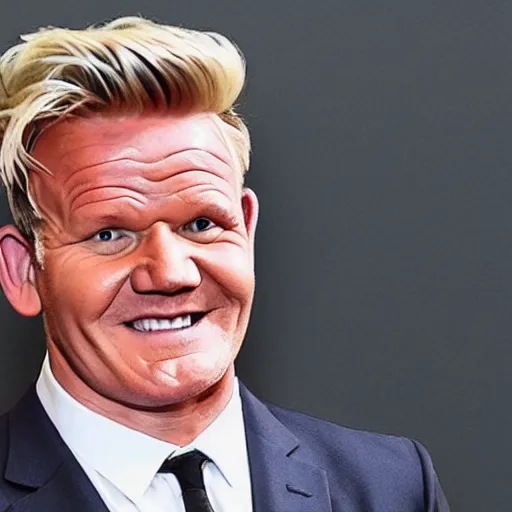 Image similar to a fusion between a ram and gordon ramsay.