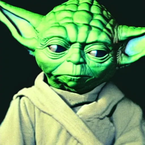 Image similar to cctv footage of yoda