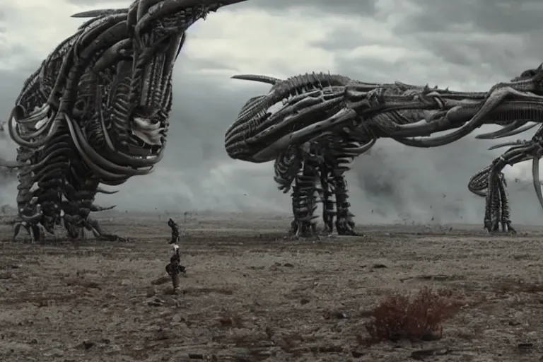 Image similar to VFX movie scene alien invasion by Emmanuel Lubezki